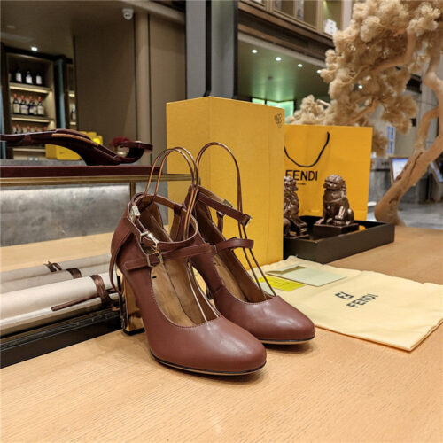 High Quality Luxury Fendi Electroplated High Heel Sandals – Style 44371 alternate view