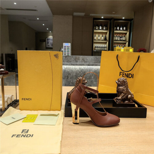 High Quality Luxury Fendi Electroplated High Heel Sandals – Style 44371 product detail