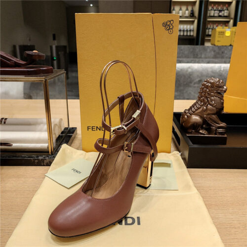High Quality Luxury Fendi Electroplated High Heel Sandals – Style 44371 product detail