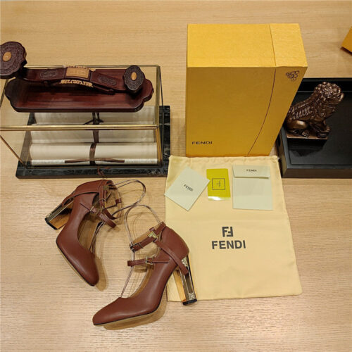 High Quality Luxury Fendi Electroplated High Heel Sandals – Style 44371 product detail