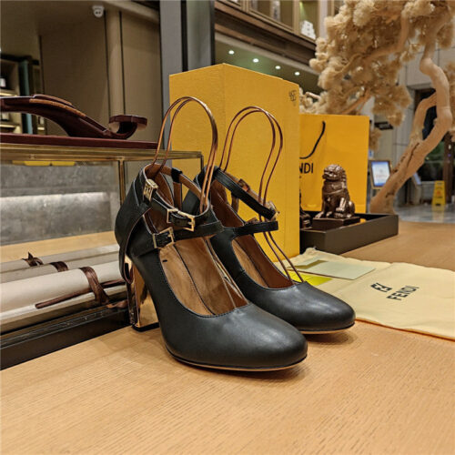 High Quality Luxury Fendi Electroplated High Heel Sandals – Style 39283 alternate view