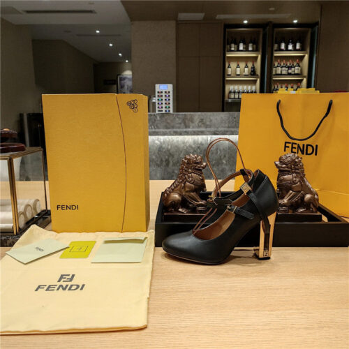 High Quality Luxury Fendi Electroplated High Heel Sandals – Style 39283 product detail