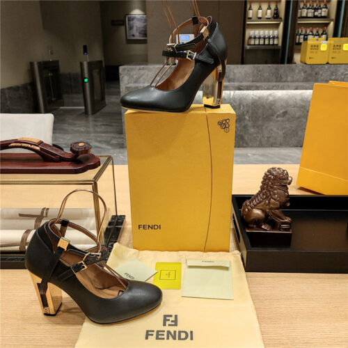 High Quality Luxury Fendi Electroplated High Heel Sandals – Style 39283 product detail