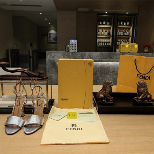 High Quality Luxury Fendi Electroplated High Heel Sandals – Style 87859 product detail