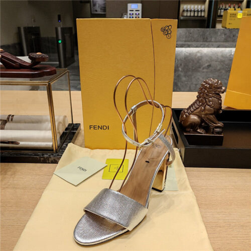 High Quality Luxury Fendi Electroplated High Heel Sandals – Style 87859 product detail