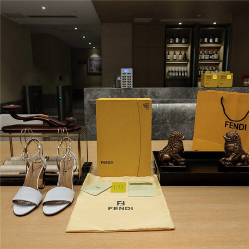 High Quality Luxury Fendi Electroplated High Heel Sandals – Style 12147 product detail