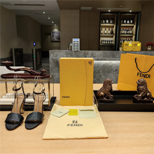 High Quality Luxury Fendi Electroplated High Heel Sandals – Style 39827 product detail