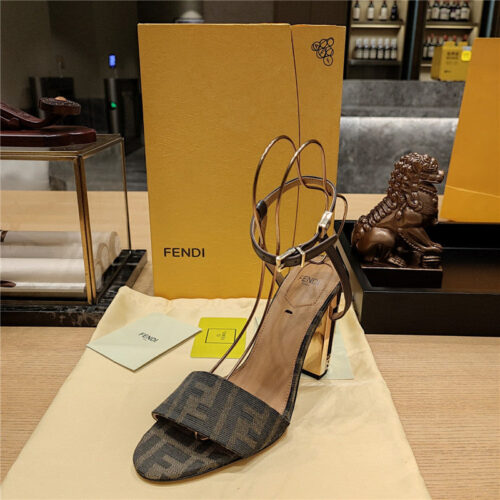 High Quality Luxury Fendi Electroplated High Heel Sandals product detail