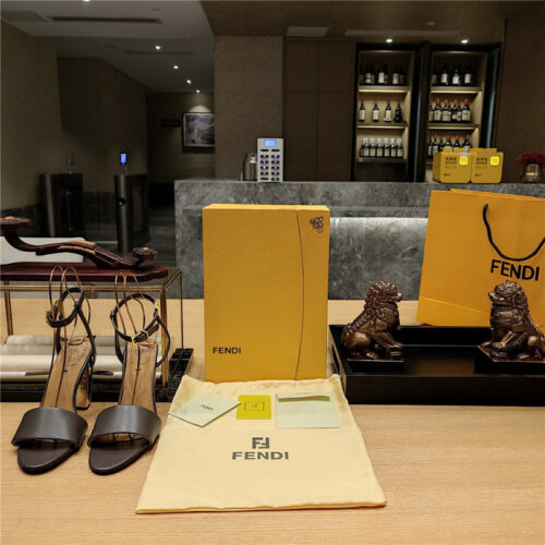 High Quality Luxury Fendi Electroplated High Heel Sandals – Style 91795 product detail