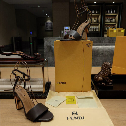 High Quality Luxury Fendi Electroplated High Heel Sandals – Style 91795 product detail