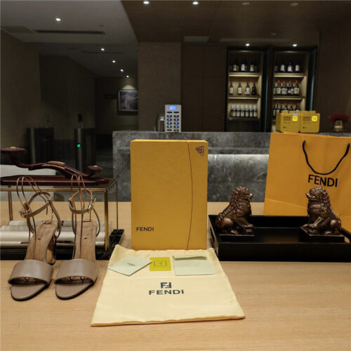 High Quality Luxury Fendi Electroplated High Heel Sandals – Style 85011 product detail