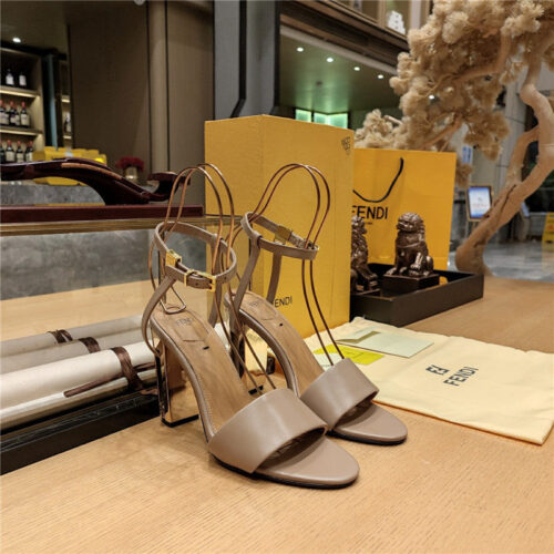 High Quality Luxury Fendi Electroplated High Heel Sandals – Style 85011 alternate view