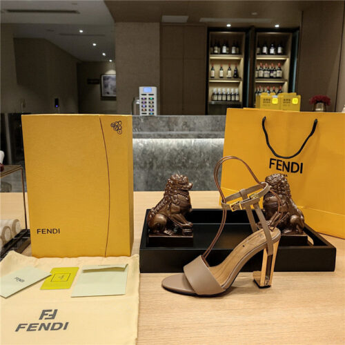 High Quality Luxury Fendi Electroplated High Heel Sandals – Style 85011 product detail