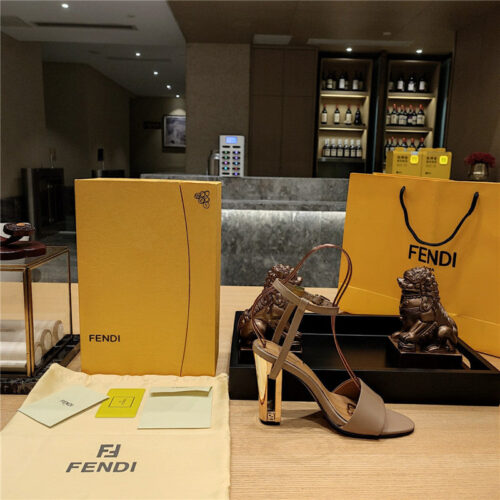 High Quality Luxury Fendi Electroplated High Heel Sandals – Style 85011 product detail