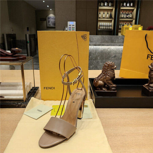 High Quality Luxury Fendi Electroplated High Heel Sandals – Style 85011 product detail