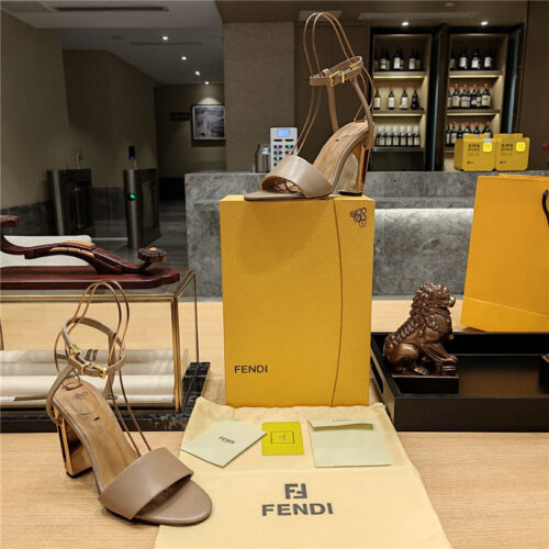 High Quality Luxury Fendi Electroplated High Heel Sandals – Style 85011 product detail