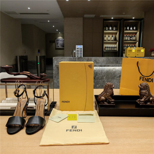 High Quality Luxury Fendi Electroplated High Heel Sandals – Style 76531 product detail