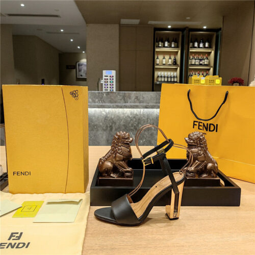 High Quality Luxury Fendi Electroplated High Heel Sandals – Style 76531 product detail