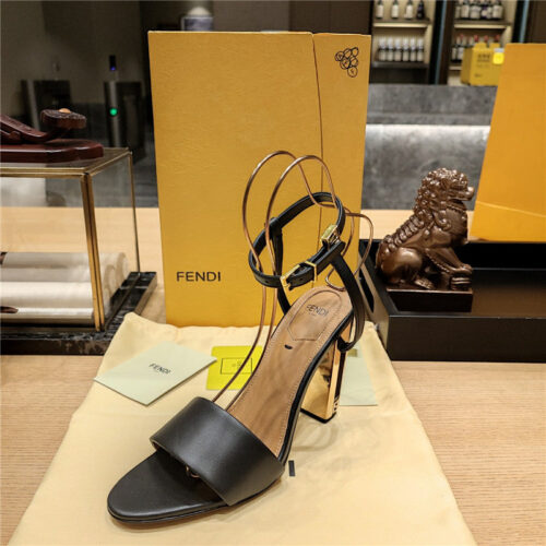 High Quality Luxury Fendi Electroplated High Heel Sandals – Style 76531 product detail