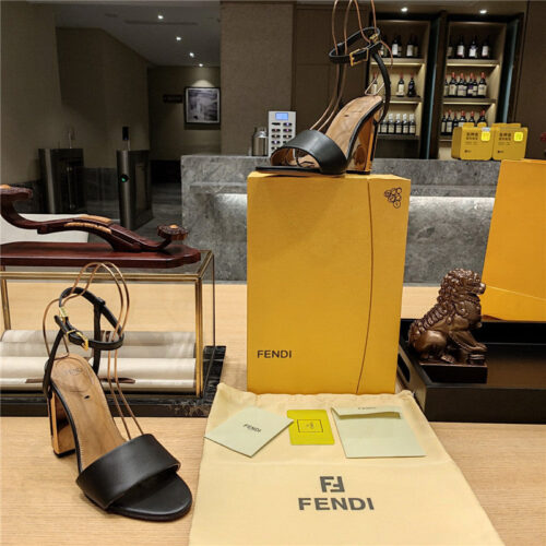 High Quality Luxury Fendi Electroplated High Heel Sandals – Style 76531 product detail