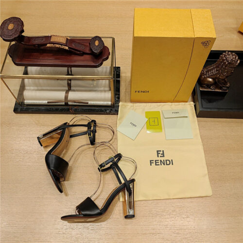 High Quality Luxury Fendi Electroplated High Heel Sandals – Style 76531 product detail