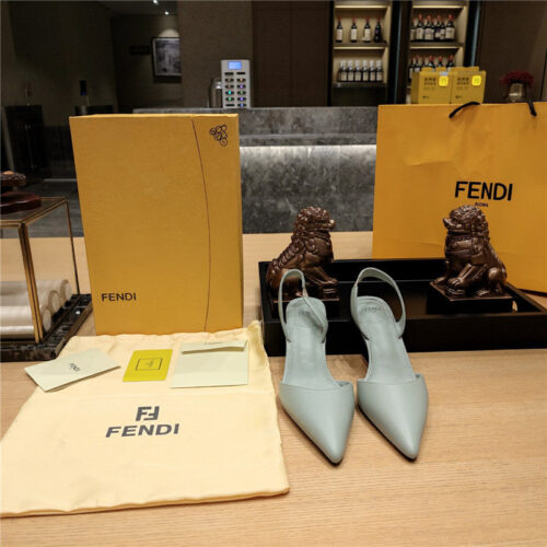 High Quality Luxury Fendi Back Strap Toe High Heels product detail