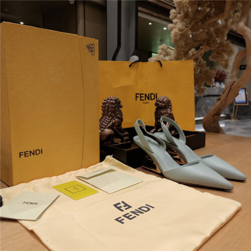 High Quality Luxury Fendi Back Strap Toe High Heels product detail