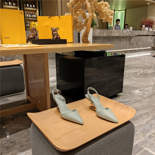 High Quality Luxury Fendi Back Strap Toe High Heels alternate view