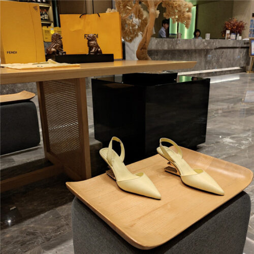 High Quality Luxury Fendi Back Strap Toe High Heels – Style 85331 alternate view