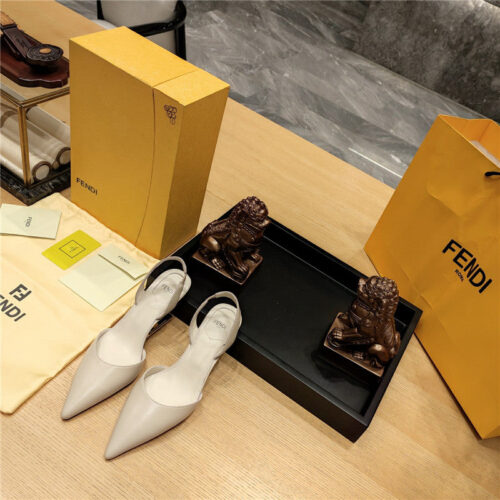 High Quality Luxury Fendi Back Strap Toe High Heels – Style 11315
