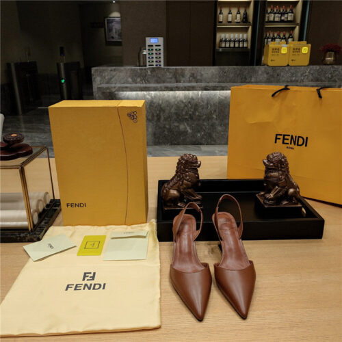 High Quality Luxury Fendi Back Strap Toe High Heels – Style 07923 product detail