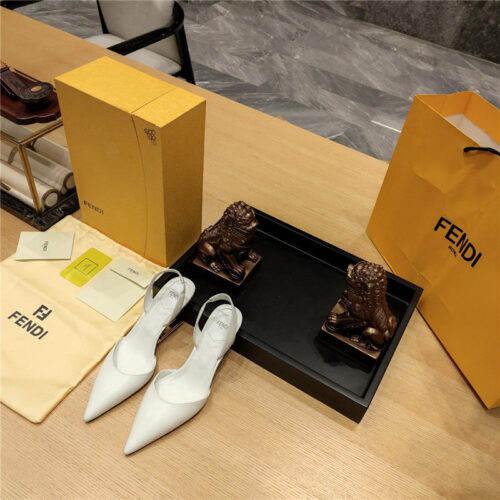 High Quality Luxury Fendi Back Strap Toe High Heels – Style 04531