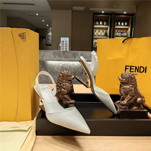High Quality Luxury Fendi Back Strap Toe High Heels – Style 04531 product detail