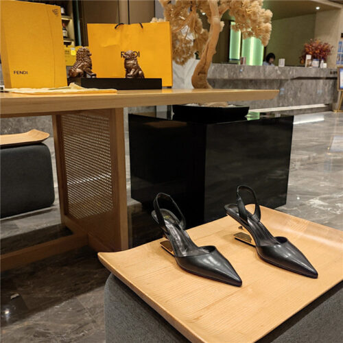 High Quality Luxury Fendi Back Strap Toe High Heels – Style 32211 alternate view