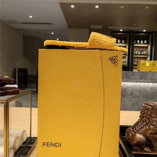 High Quality Luxury Fendi Lamb Wool Series Slippers – Style 04051 product detail