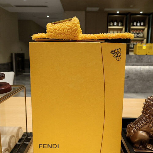 High Quality Luxury Fendi Lamb Wool Series Slippers – Style 04051 product detail