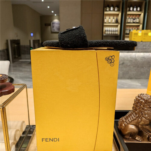 High Quality Luxury Fendi Lamb Wool Series Slippers – Style 54323 product detail