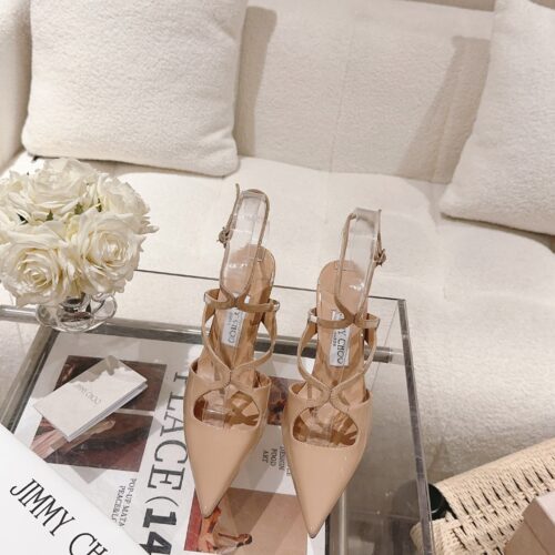 High Quality Luxury Jimmy Choo Silk Strappy Pumps product detail