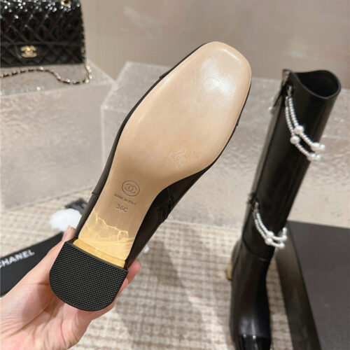 High Quality Luxury Chanel Pearl Accessories High Heel Boots – Style 75206 product detail