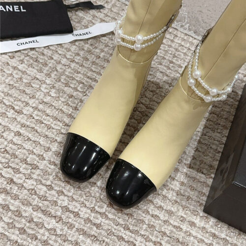 High Quality Luxury Chanel Pearl Accessories High Heel Boots – Style 02886 product detail