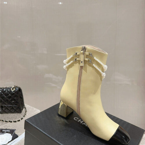 High Quality Luxury Chanel Pearl Accessories High Heel Boots – Style 99494 product detail