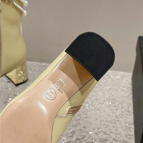High Quality Luxury Chanel Pearl Accessories High Heel Boots – Style 99494 product detail