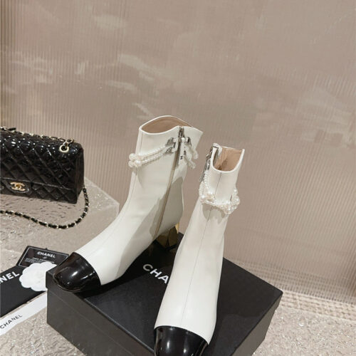 High Quality Luxury Chanel Pearl Accessories High Heel Boots – Style 96102 product detail