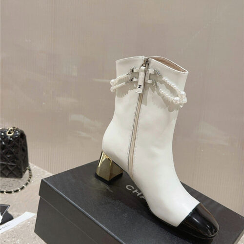 High Quality Luxury Chanel Pearl Accessories High Heel Boots – Style 96102 product detail