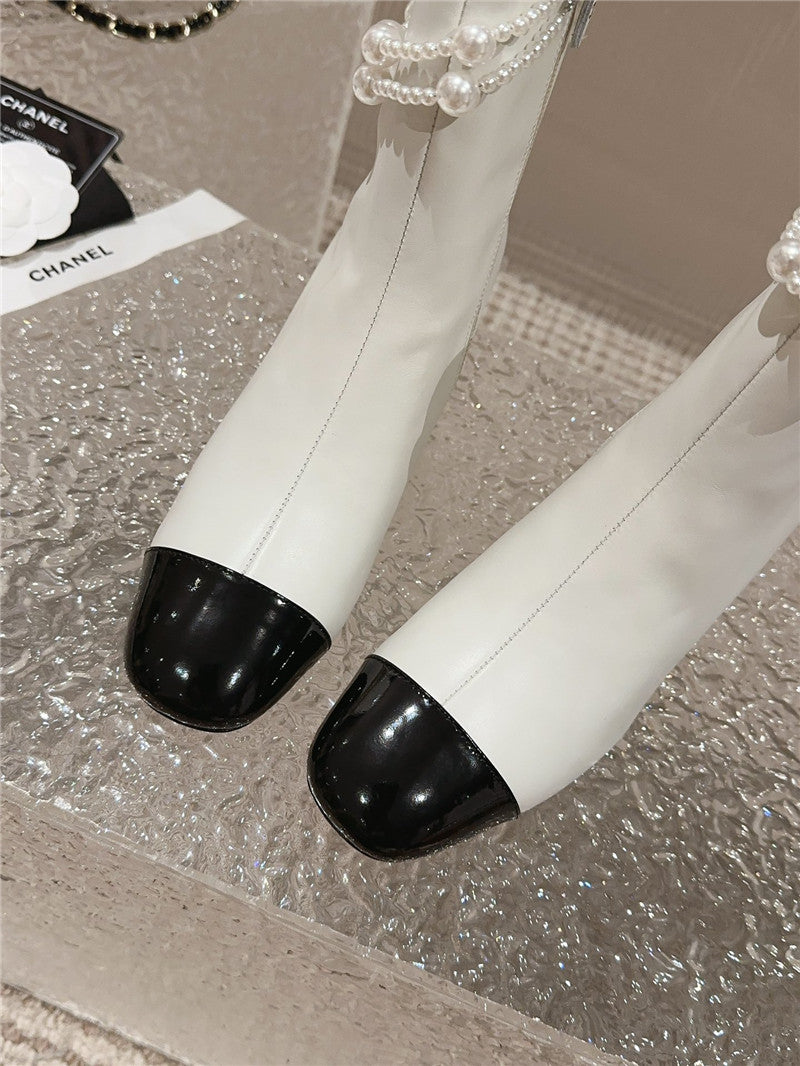 High Quality Luxury Chanel Pearl Accessories High Heel Boots – Style 96102 product detail