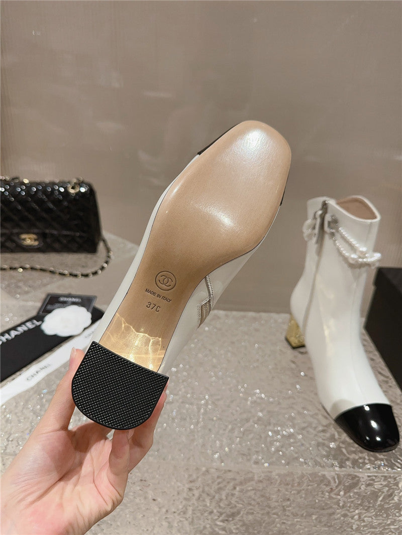 High Quality Luxury Chanel Pearl Accessories High Heel Boots – Style 96102 product detail