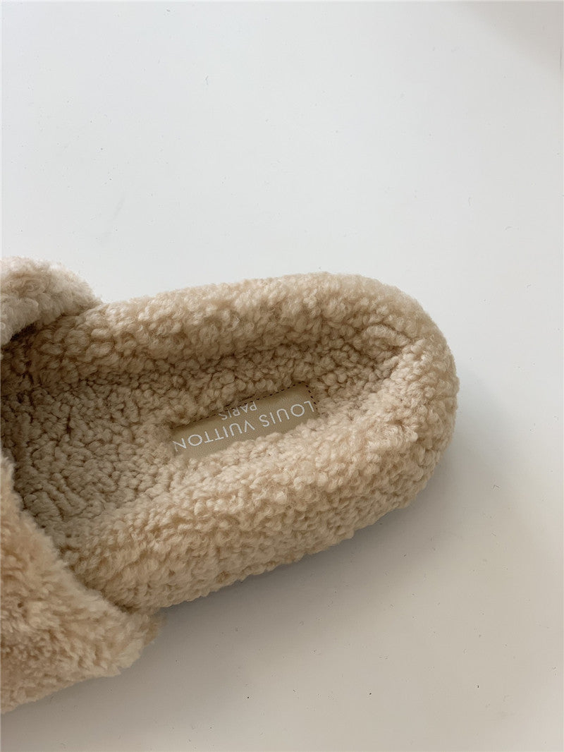 High Quality Luxury Louis Vuitton New Sheepskin Wool Slippers product detail
