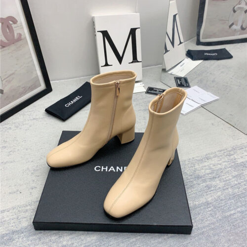 High Quality Luxury Chanel Autumn And Winter All-Match Elastic Ankle Boots – Style 39398 alternate view
