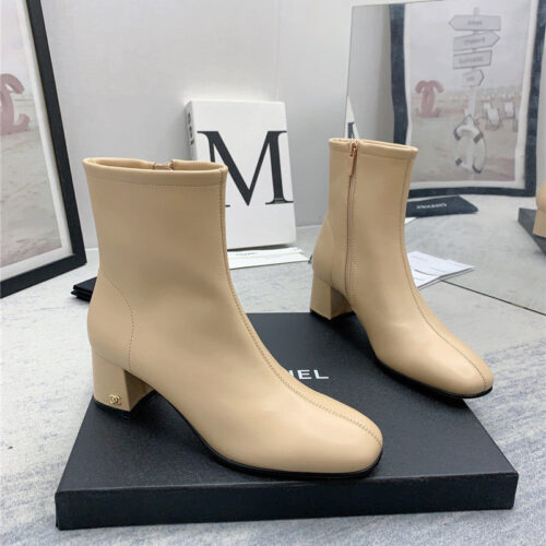 High Quality Luxury Chanel Autumn And Winter All-Match Elastic Ankle Boots – Style 39398 product detail
