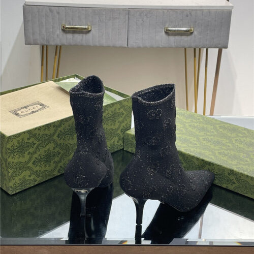 High Quality Luxury Gucci New GG Knitted Ankle Boots product detail